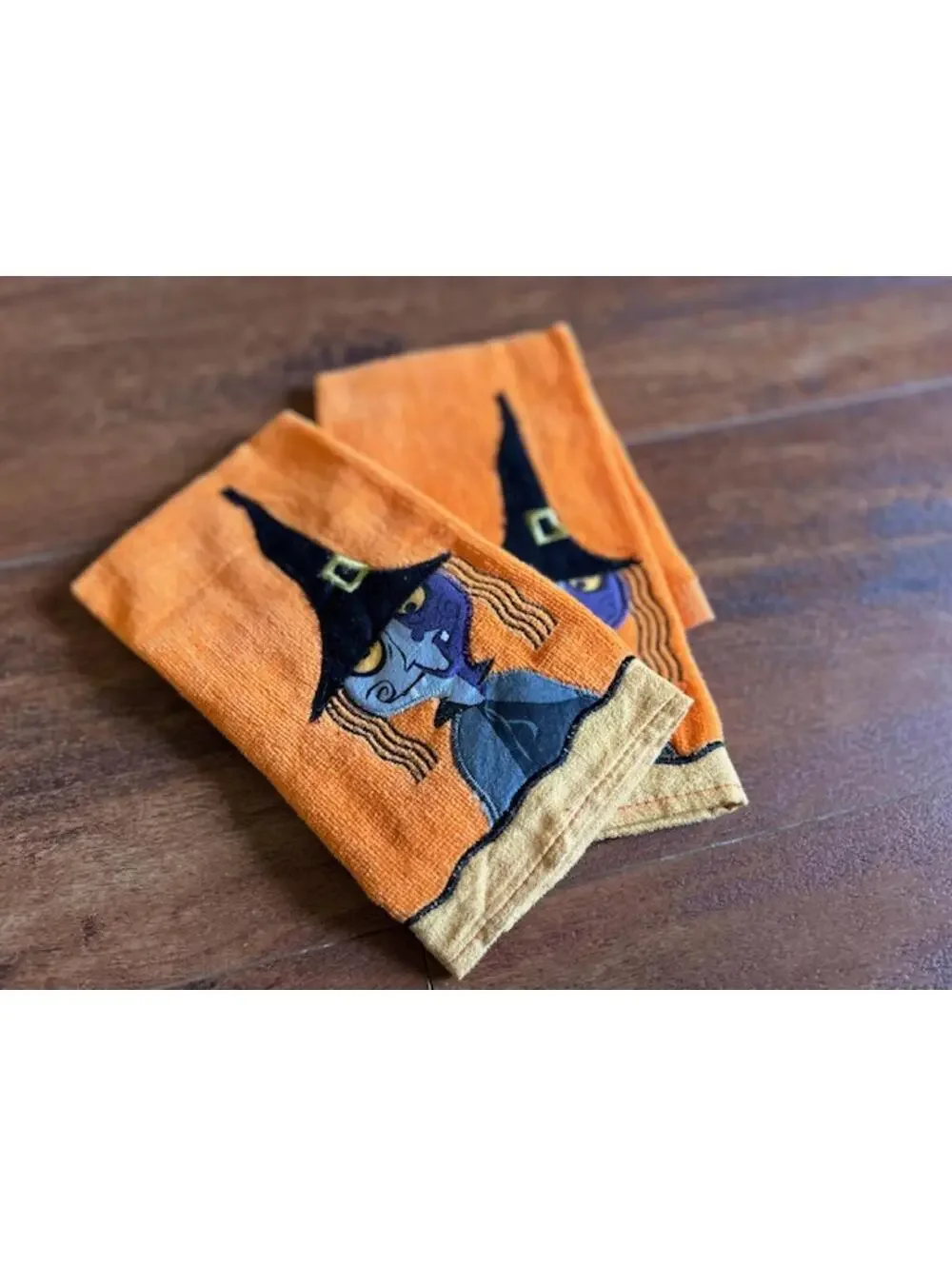 Set of 2 Halloween Witch Themed Kitchen Towels
